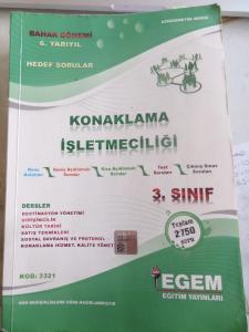 3. Sınıf Konaklama İşletmeciliği Bahar Dönemi 6. Yarıyıl Hedef Sorular