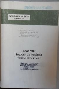 2000 Yılı İnşaat Ve Tesisat Birim Fiyatları