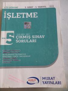 3. Sınıf 5. Yarıyıl İşletme Çıkmış Sınav Soruları