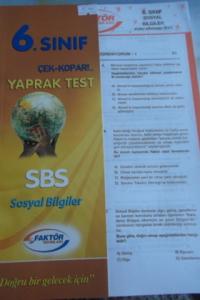 6. Sınıf Sosyal Bilgiler Yaprak Test