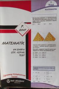 7.Sınıf Matematik Çek Kopar Test