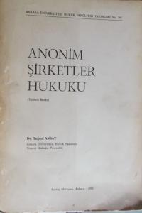 Anonim Şirketler Hukuku