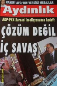 Aydınlık Dergisi 2010 / 1207 - AKP - PKK - Barzani Koalisyonun Hedefi: Çözüm Değil İç Savaş