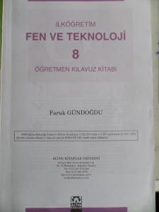8. Sınıf Fen ve Teknoloji Öğretmen Kılavuz Kitabı