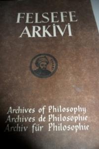 Felsefe Arkivi Sayı : 26