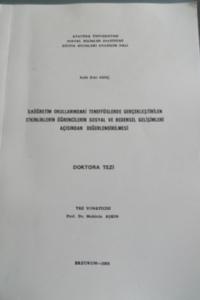 İlköğretim Okullarındaki Teneffüslerde Gerçekleştirilen Etkinliklerin Öğrencilerin Sosyal ve bedensel Gelişimleri Açısından Değerlendirilmesi