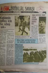 İstiklal Savaşı Gazetesi 18 Temmuz 1919 Kabinenin İstifası İçin Bir Sebep Yok