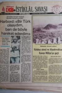 İstiklal Savaşı Gazetesi 22 Eylül 1919 Harbord Bir Türk Olsaydım Ben De Böyle Hareket Ederdim