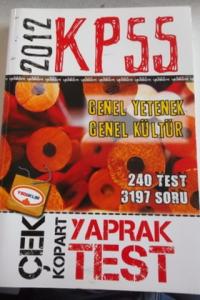 KPSS Genel Yetenek Genel Kültür Çek Kopart Yaprak Test