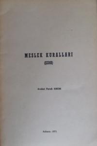 Meslek Kuralları (Şerh)
