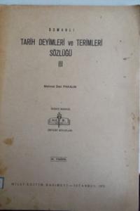 Osmanlı Tarih Deyimleri ve Terimleri Sözlüğü III. Cilt 24. Fasikül