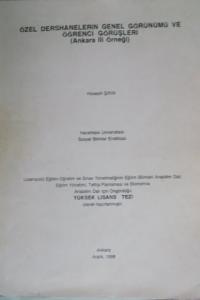 Özel Dershanelerin Genel Görünümü ve Öğrenci Görüşleri (Ankara İli Örneği)