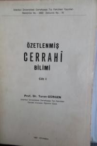 Özetlenmiş Cerrahi Bilimi Cilt I
