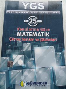 YGS Son 25 Yılın Konularına Göre Matematik Çıkmış Sorular ve Çözümleri