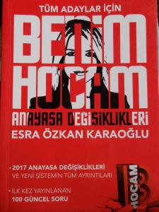 Tüm Adaylar İçin Benim Hocam Anayasa değişiklikleri