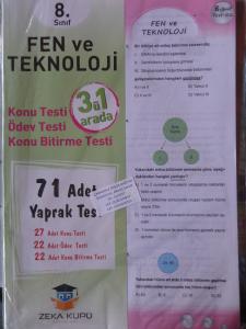 8. Sınıf Fen Ve Teknoloji 71 Adet Yaprak Test