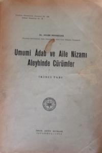 Umumi Adab ve Aile Nizamı Aleyhinde Cürümler