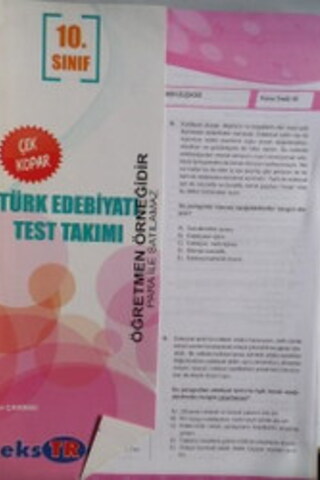 10. Sınıf Türk Edebiyatı Test Takımı