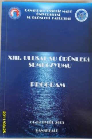 13.Ulusal Su Ürünleri Sempozyumu / 2005