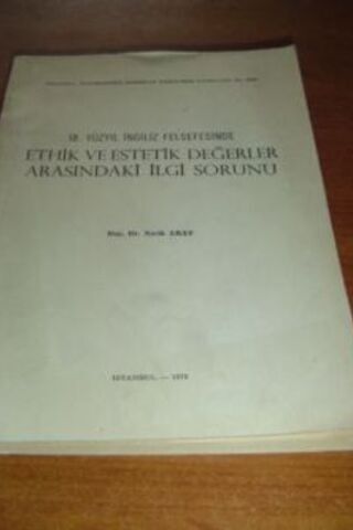 18. Yüzyıl İngiliz Felsefesinde Ethik ve Estetik Değerler Arasındaki İ