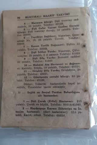 1947 Saatli Haritalı Maarif Takvimi