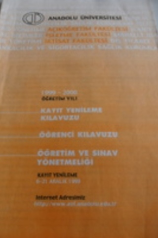 1999 - 2000 Öğretim Yılı Kayıt Yenileme Kılavuzu