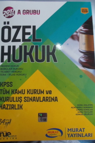 2017 KPSS A Grubu Özel Hukuk