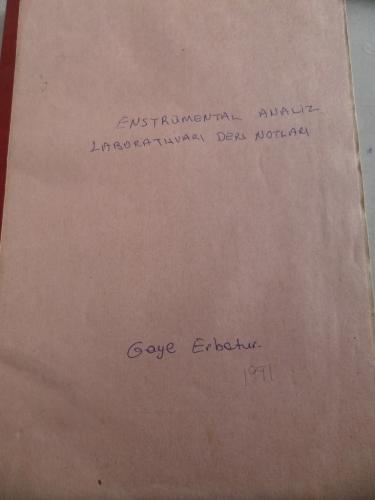 Enstrümental Analiz Laboratuvarı Ders Notları