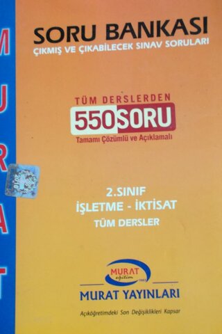 3. Sınıf İktisat- Maliye Soru Bankası