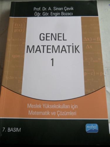Genel Matematik 1 A. Sinan Çevik