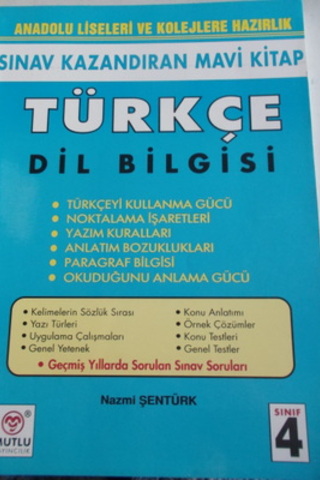 4. Sınıf Türkçe Dil Bilgisi Sınav Kazandıran Mavi Kitap Nazmi Şentürk