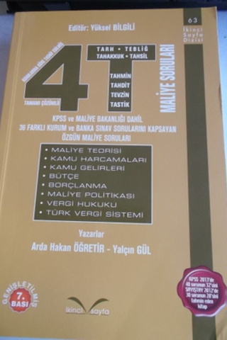 4T Maliye Soruları Arda Hakan Öğretir