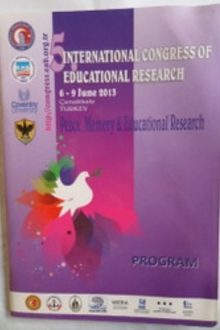 5. International Congress Of Educational Research 6-9 June 2013