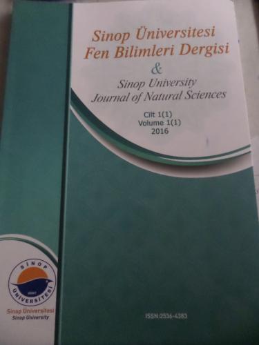 Sinop Üniversitesi Fen Bilimleri Dergisi 2016 / 1