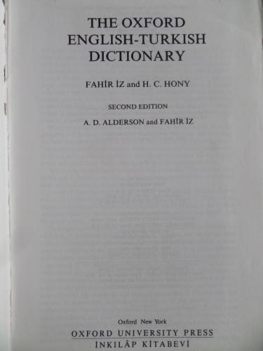 The Oxford English - Turkish Dictionary