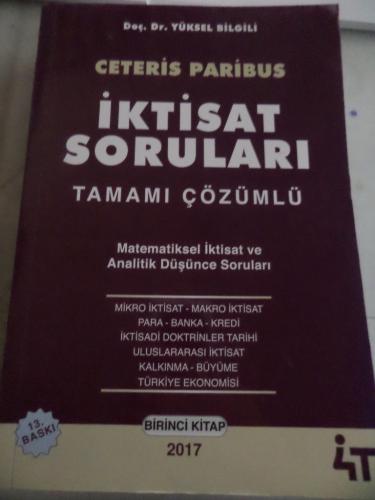 İktisat Soruları Tamamı Çözümlü Yüksel Bilgili
