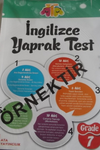 7.Sınıf İngilizce Yaprak Test*