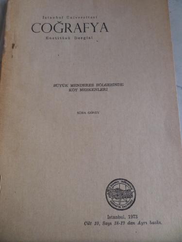 Büyük Menderes Bölgesinde Köy Meskenleri