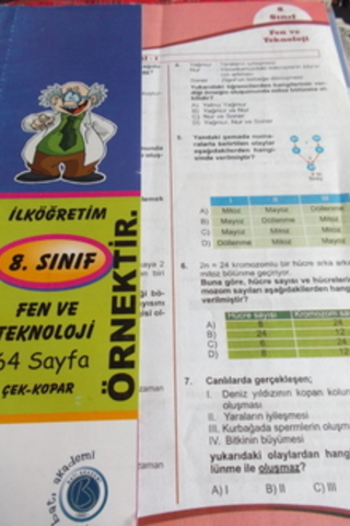 8.Sınıf Fen ve Teknoloji Çek Kopar