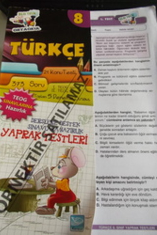 8. Sınıf Türkçe Yaprak Testleri