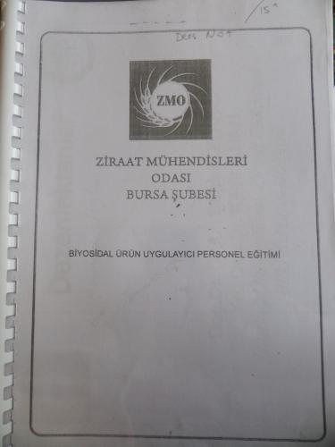 Ziraat Mühendisleri Odası Bursa Şubesi Biyosidal Ürün Uygulayıcı Perso