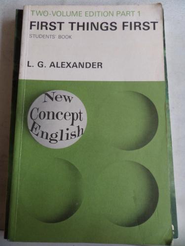 First Things First Student's Book L. G. Alexander