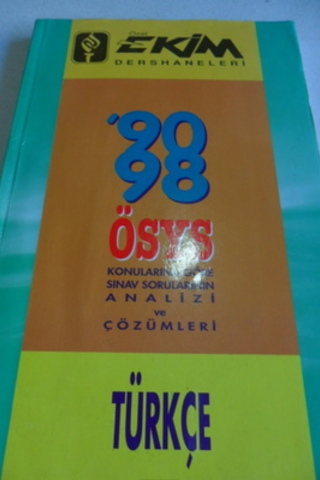 90 98 ÖSYS Konularına Göre Sınav Sorularının Analizi ve Çözümleri Türk