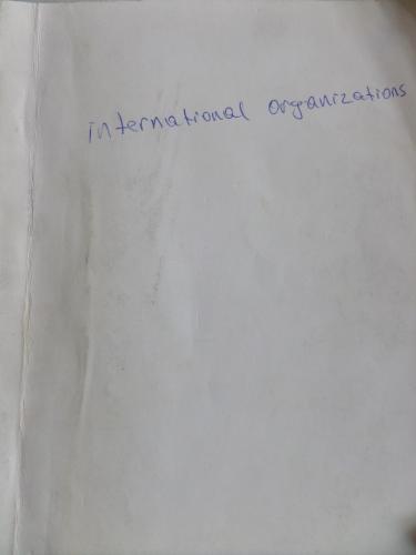 International Organizations*