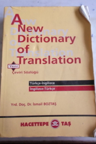 A New Dictionary Of Translation İsmail Boztaş