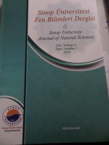 Sinop Üniversitesi Fen Bilimleri Dergisi 2019 / 1