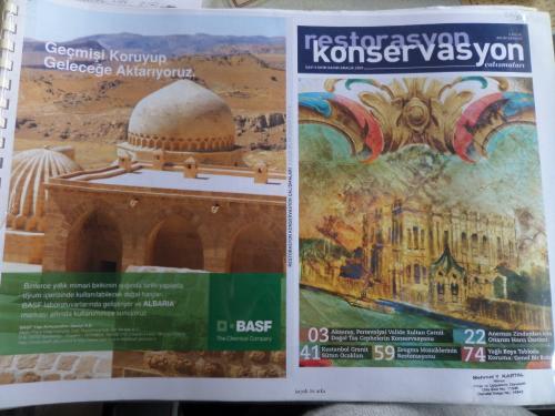 Restorasyon Konservasyon Çalışmaları 3 Aylık Bilim Dergisi Sayı:3 / Ek