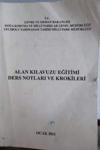 Alan Kılavuzu Eğitimi Ders Notları ve Krokileri