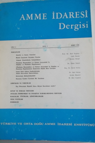 Amme İdaresi Dergisi 1970 / 1