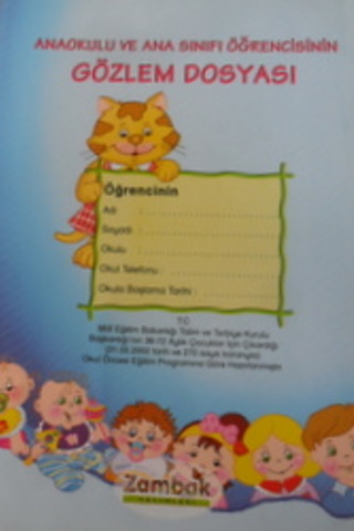Anaokulu ve Ana Sınıfı Öğrencisinin Gözlem dosyası